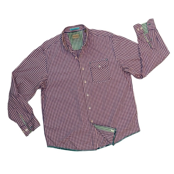 Tommy Bahama Gingham Button-Up Shirt Men’s Large Vintage-Inspired - Picture 4 of 16